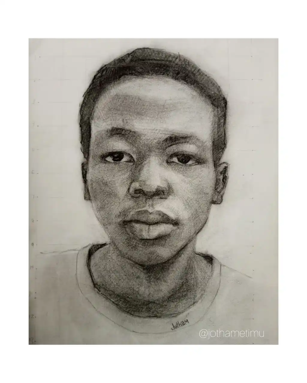 Portrait Drawing — charcoal drawing